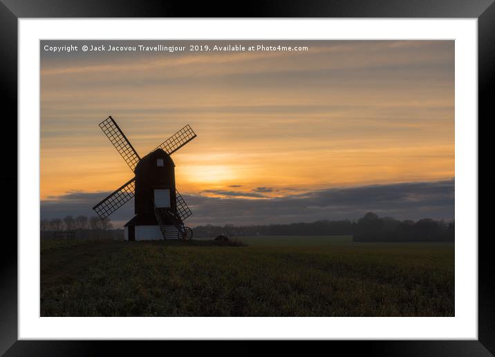 Pitstone windmill Framed Mounted Print by Jack Jacovou Travellingjour