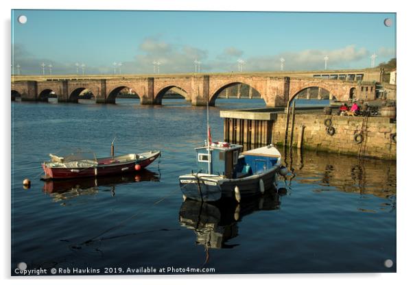 Boats at Berwick  Acrylic by Rob Hawkins