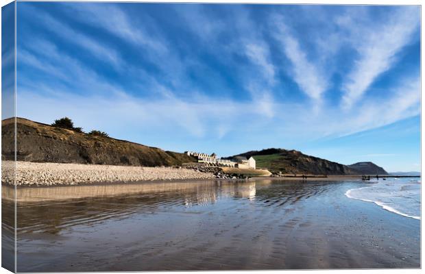 Winter Seascape At Charmouth      Canvas Print by Susie Peek