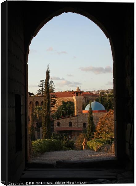 View from the castle in Byblos, Lebanon Canvas Print by Lensw0rld 
