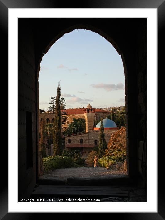 View from the castle in Byblos, Lebanon Framed Mounted Print by Lensw0rld 