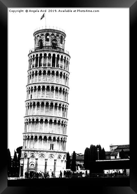 The Leaning Tower. Framed Print by Angela Aird