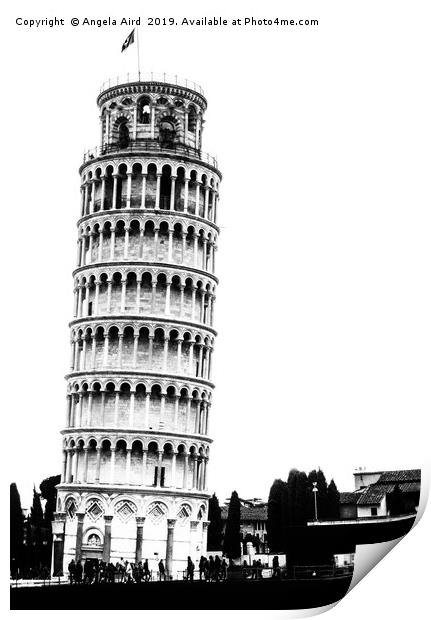The Leaning Tower. Print by Angela Aird