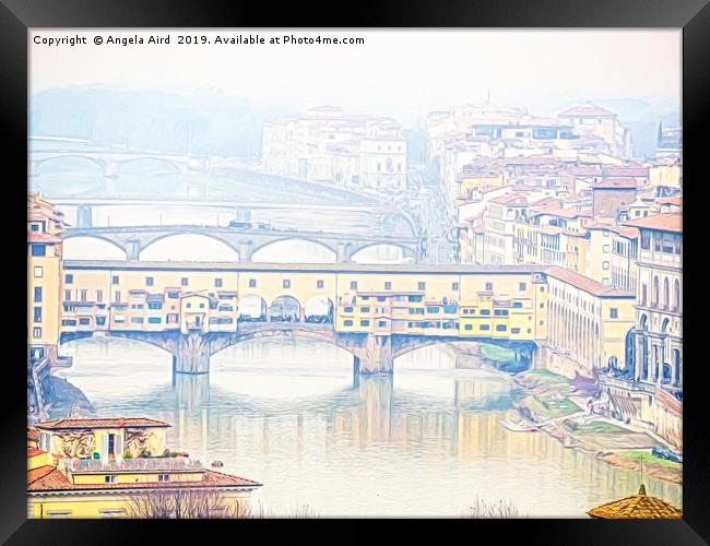 Ponte Vecchio. Framed Print by Angela Aird