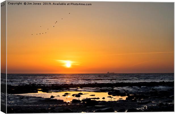 February sunrise over the North Sea Canvas Print by Jim Jones