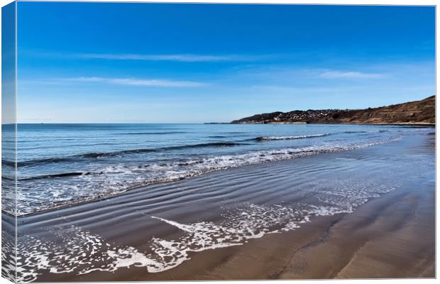 Lacy Patterns in the Sand at Charmouth Canvas Print by Susie Peek