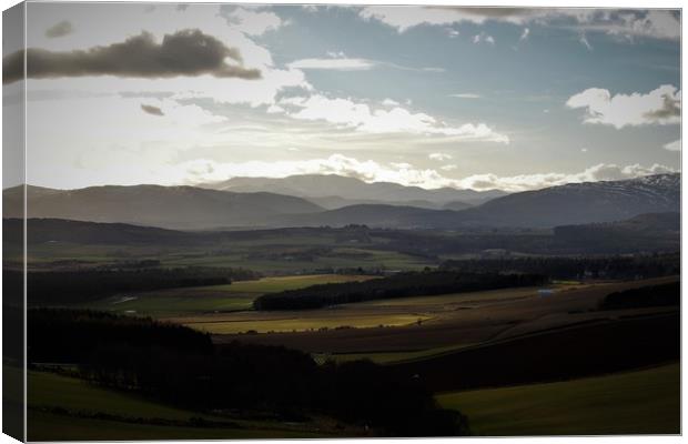 The Howe of Cromar Tarland Aberdeenshire Canvas Print by alan todd