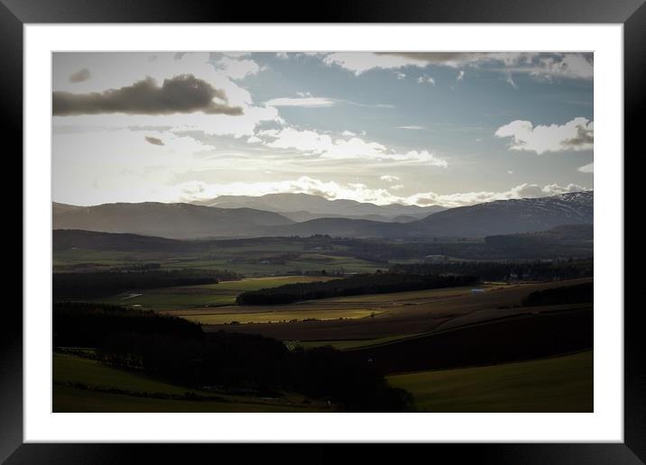 The Howe of Cromar Tarland Aberdeenshire Framed Mounted Print by alan todd