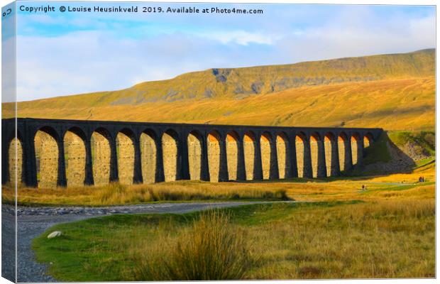 Ribblehead Viaduct in late autumn, North Yorkshire Canvas Print by Louise Heusinkveld