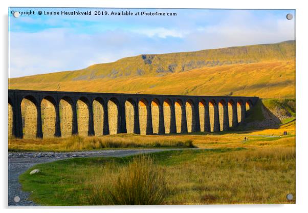 Ribblehead Viaduct in late autumn, North Yorkshire Acrylic by Louise Heusinkveld