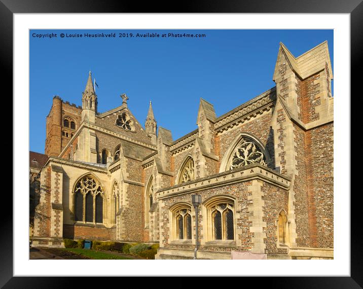 St Albans Cathedral, Hertfordshire, England Framed Mounted Print by Louise Heusinkveld