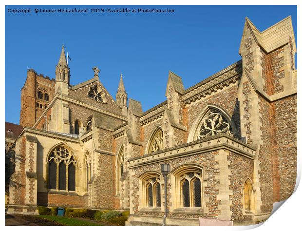 St Albans Cathedral, Hertfordshire, England Print by Louise Heusinkveld