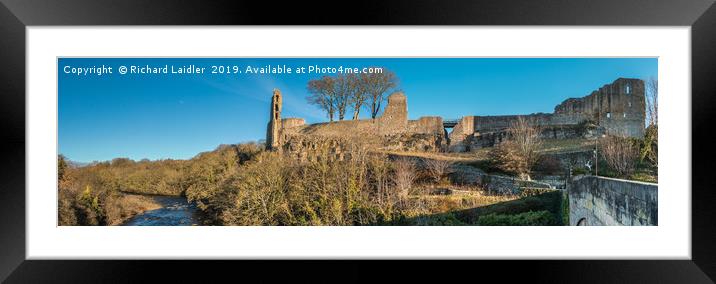 Barnard Castle, Teesdale, Panorama Framed Mounted Print by Richard Laidler