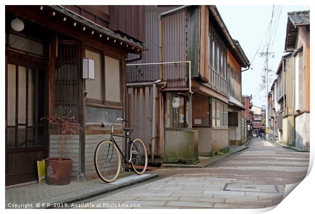 Quiet street in Kanazawa, Japan Print by Lensw0rld 