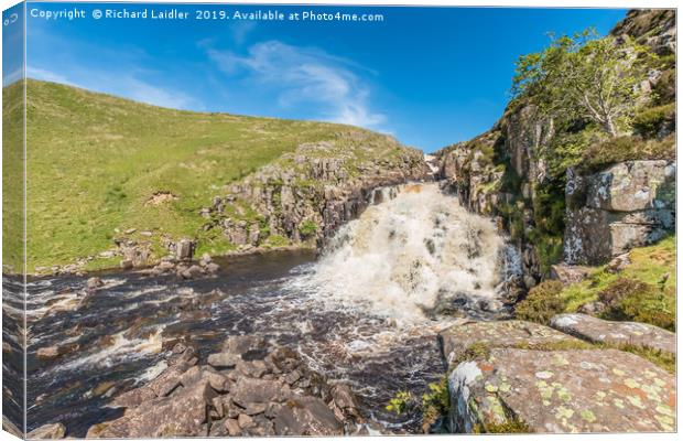 Cauldron Snout Waterfall, Upper Teesdale Canvas Print by Richard Laidler