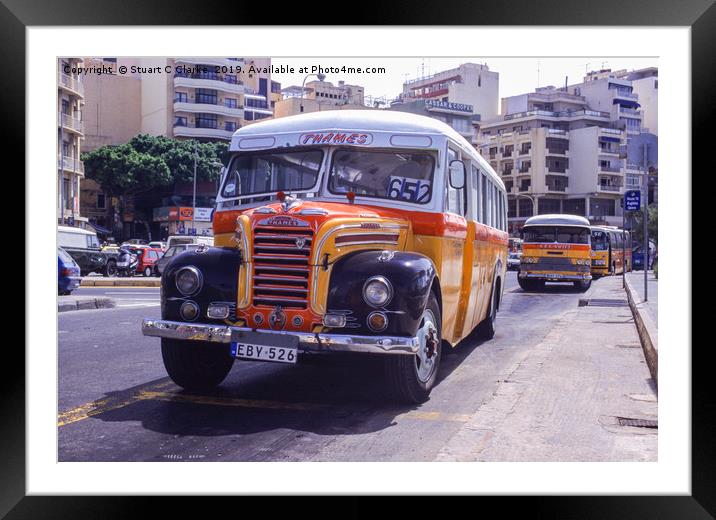 Maltese bus Framed Mounted Print by Stuart C Clarke