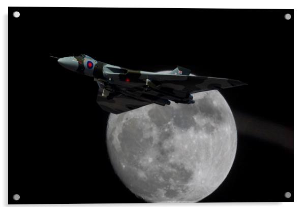 Avro Vulcan XH588 _Vulcan Moon. Acrylic by Rob Lester