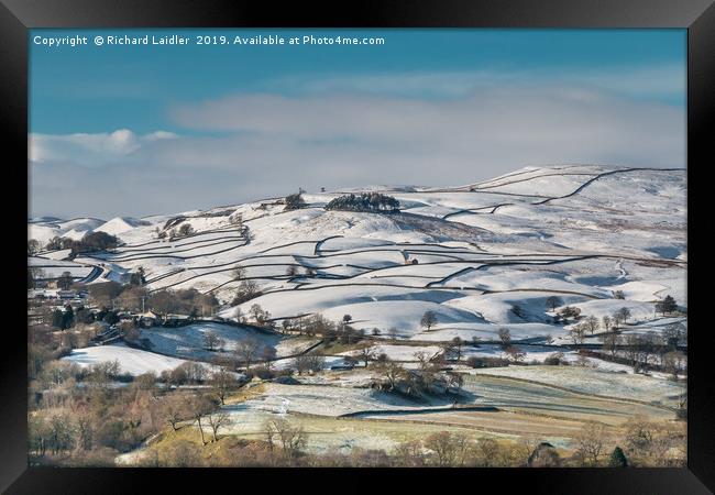 Kirkcarrion from Whistle Crag, Teesdale, in Winter Framed Print by Richard Laidler