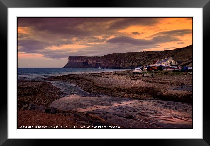"Evening at Saltburn" Framed Mounted Print by ROS RIDLEY