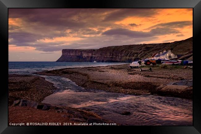 "Evening at Saltburn" Framed Print by ROS RIDLEY