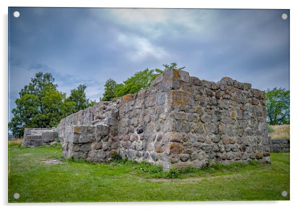 Ahus Aosehus Castle Ruins Acrylic by Antony McAulay