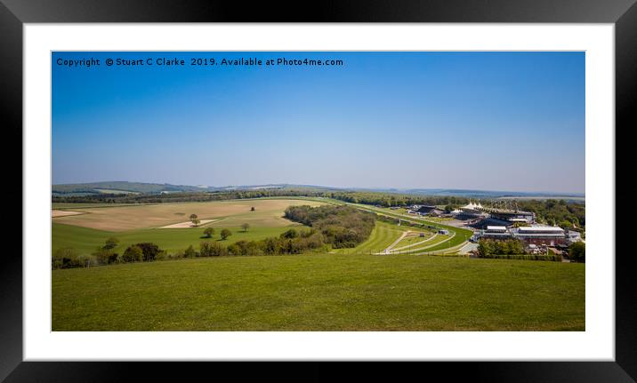 Goodwood Racecourse Framed Mounted Print by Stuart C Clarke