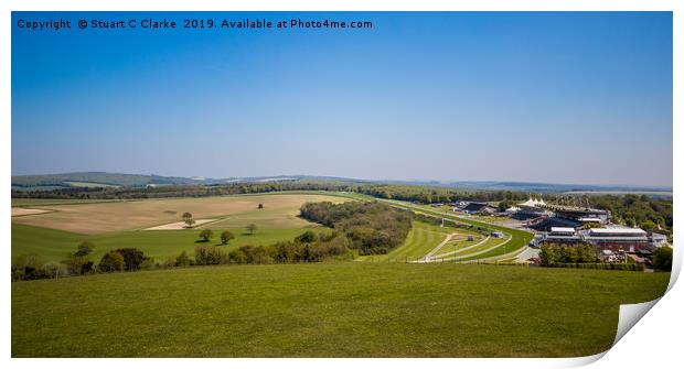 Goodwood Racecourse Print by Stuart C Clarke