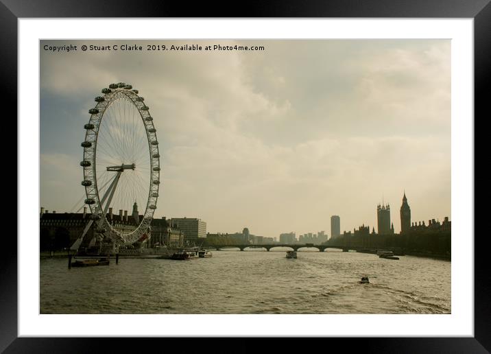 London Eye Framed Mounted Print by Stuart C Clarke