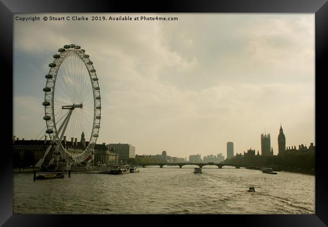 London Eye Framed Print by Stuart C Clarke