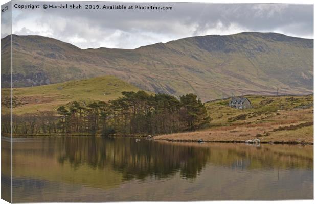 Cregennan Lakes in Snowdonia, Wales Canvas Print by Harshil Shah