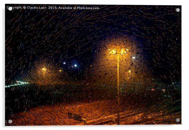 Airport mosaic. Broken glass. Acrylic by Claudio Lepri