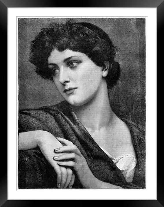 portrait of a young lady Framed Mounted Print by Peter Righteous