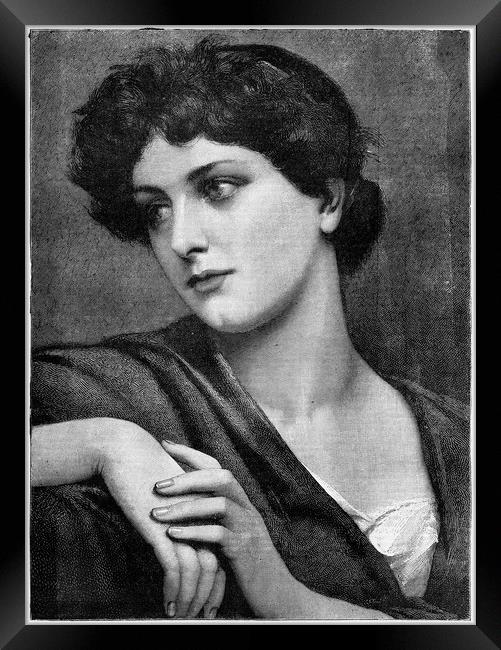 portrait of a young lady Framed Print by Peter Righteous