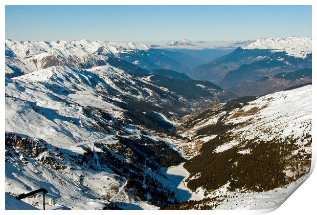 Meribel Mottaret 3 Valleys French Alps France Print by Andy Evans Photos