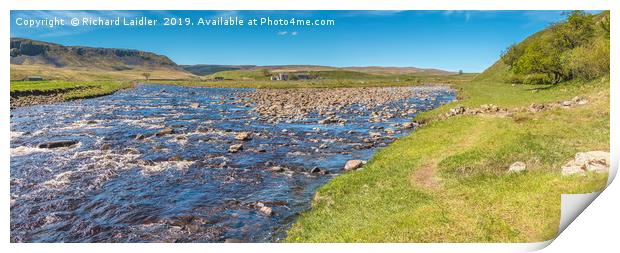 Harwood Beck and River Tees Panorama Print by Richard Laidler