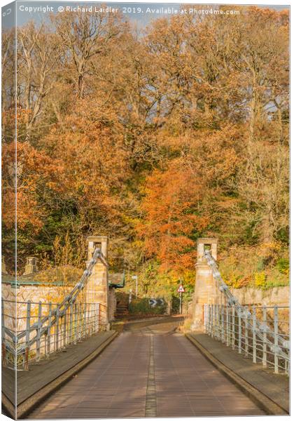 Whorlton Bridge, Teesdale, in Autumn Canvas Print by Richard Laidler