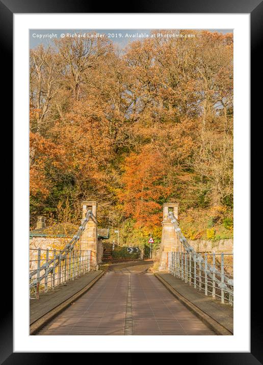 Whorlton Bridge, Teesdale, in Autumn Framed Mounted Print by Richard Laidler