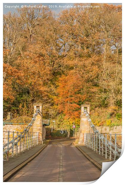 Whorlton Bridge, Teesdale, in Autumn Print by Richard Laidler