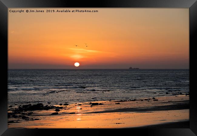 February sunrise over the North Sea (2) Framed Print by Jim Jones