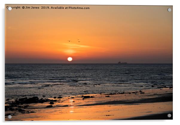 February sunrise over the North Sea (2) Acrylic by Jim Jones