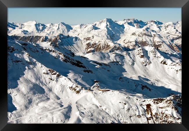 Meribel Mottaret 3 Valleys French Alps France Framed Print by Andy Evans Photos