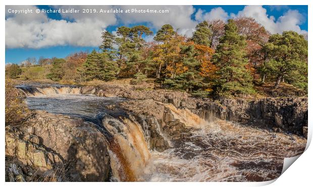 Low Force Waterfall, Teesdale from the Pennine Way Print by Richard Laidler