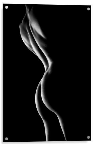 Nude woman bodyscape 6 Acrylic by Johan Swanepoel
