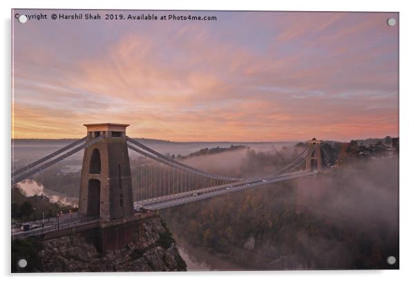 Clifton Suspension Bridge Acrylic by Harshil Shah