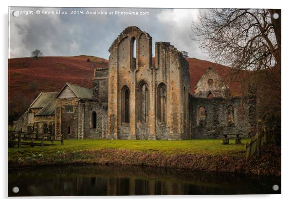 Valle Crucis Abbey Acrylic by Kevin Elias