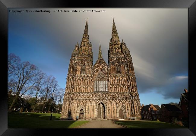 Clouds Over The Lichfield Cathedral Framed Print by rawshutterbug 
