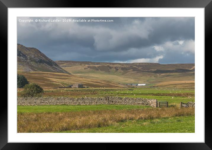 Cronkley Scar and Widdybank Fell, Upper Teesdale Framed Mounted Print by Richard Laidler