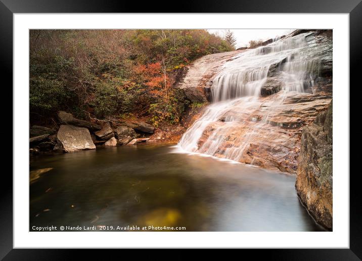 Graveyard Fields Lower Falls Framed Mounted Print by DiFigiano Photography