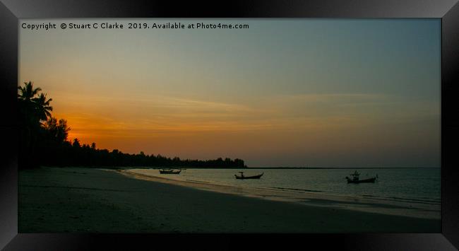 Khao Lak sunset Framed Print by Stuart C Clarke