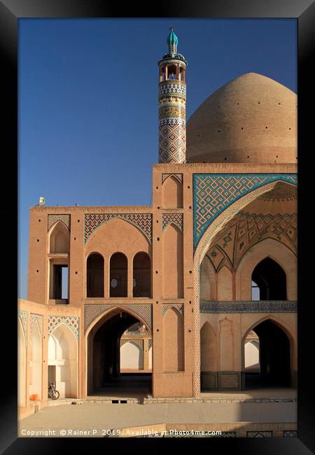 Agha Bozorg Mosque in Kashan, Iran Framed Print by Lensw0rld 